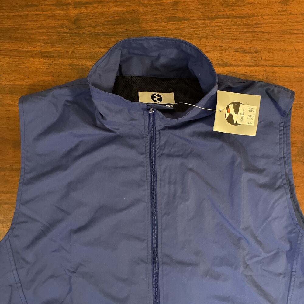 *NWT*IXSPA Women's Cobalt Fill Zip Front Microfiber Vest Size L Style #223042